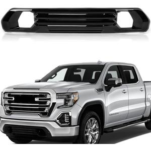 Partsflow Front Lower Grill Gloss Black Filler Grille Compatible With 2019 2020 2021 2022 GMC Sierra 1500 AT4 Denali style 84176747