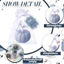 Treela 24 Set Pumpkin Candles Fall Baby Shower Party Favors for Guests Little Pumpkin Thank You Return Gifts Bulk for Thanksgiving Autumn Baby Shower Wedding Favors (Gray Green)