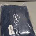 BEDELITE Travel Blanket with Bag, Ultra-Soft Jacquard Fleece Blanket with Luggage Sleeve & Backpack Clip, Airplane Blanket Travel Essentials, Navy