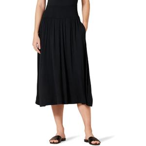 Amazon Essentials Women's Jersey Pull-On Midi Length Skirt (XX-Large, Black)