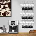 Sorbus Mug Rack for Wall - Large Rustic Coffee Mug Holder Wall Mount with 27 Hooks, Coffee Cup Display Rack, 6-Tier Metal Mug Organizer for Home, Kitchen & Bar, Coffee Station, Dining Room