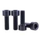 4PCS Titanium Bolt Ti Screw M6x10 16 18 20 25 30 35mm Column Allen Hex Bolt (Black, M6x18mm)