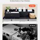 VEVOR 2 Drawers Washer Dryer Countertop with Shelf, 54" x 27" Wooden Laundry Countertop with 2 Hooks & Splicing Panels, Washer and Dryer Topper, Laundry Room Organization and Storage, Black, 2 Tier With Drawers