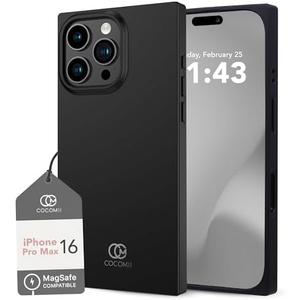 Cocomii - Rectangle Case Compatible with iPhone 16 Pro Max - Compatible with MagSafe, Solid Color, Fashionable Hues, Matte, Magnetic Phone Case for iPhone 16 Pro Max 6.9 inch, Black Cocomii - Rectangle Case Compatible with iPhone 16 Pro Max - Compatible with MagSafe, Solid Color, Fashionable Hues, Matte, Magnetic Phone Case for iPhone 16 Pro Max 6.9 inch, Black