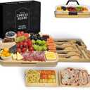 Charcuterie Boards,Charcuterie Board with Lid & Cheese Tray Set - Bamboo Cheese Board for Housewarming,Picnics,Weddings Gifts | Portable Travel Gifts for Women & Couples