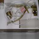 Hikczc Table Lamp for Living Room Bedroom, 23.5" Table Lamps Set of 2 with USB C+A Ports, Bedside Lamps for Nightstand with Linen Lamp Shades, 2 Dimmable LED Bulbs Included, Gold