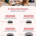 VEVOR Hat Heat Press Machine, with 4pcs Interchangeable Platens, Precise Temperature and Time Control, Hat Press for HTV Iron On and Sublimation Projects, for Caps, Headbands, Cuffs, Face Masks, Pink