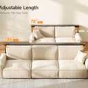 78"-106" Adjustable Length Behind Couch Sofa Table with 2 Power Outlets, 78"-106"W x 5.9"D