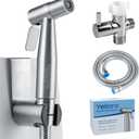 Handheld Bidet Sprayer for Toilet - Feminine Wash, Toilet Cleaning - Stainless Steel, Adjustable Water Pressure, Easy Installation (1 Set)