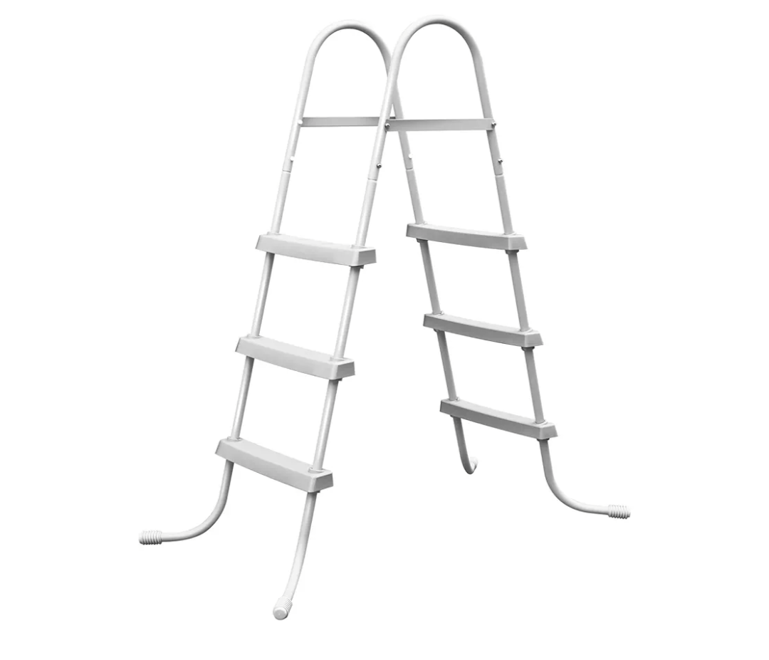 Above Ground Pool Ladder, Heavy Duty Luxury Pool Ladder, Corrosion Resistant Metal Frame, Suitable for Pools up 42 Inches tdeep Above Ground, Easy to Assemble and Climb,Anti Slip