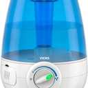 Vicks Filter-Free Ultrasonic Humidifier. #1 Brand Recommended by Pediatricians*. 1.2 Gal Ultrasonic cool mist humidifier for medium to large Bedrooms, Kids Rooms, and More. Use with Vicks VapoPads.