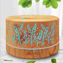 Diffusers for Essential Oils Large Room,600ml Essential Oil Diffusers for Home,Waterless Auto Off 7 Colors Changed 3 Mist Modes,Cool Mist Humidifiers for House Bedroom Decor,Gifts,Light Wood
