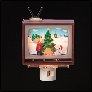 Roman Peanuts TV Christmas Tree Decorating Night Light 5 Inch