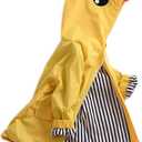CM C&M WODRO Toddler Baby Boy Girl Duck Rain Jacket Cute Cartoon Animal Raincoat Hoodie Kids Coat Fall Winter School Outfit (4T, Yellow)