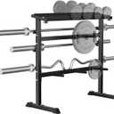 UBOWAY Compact Dumbbell Rack Stand Barbell Rack: Weight rack for Dumbbells, Olympic Barbell Bar, Olympic Weight Plates - Weight Storage Rack for Strength Training Home Gym Fitness Exercise Equipment
