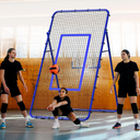 Volleyball Rebounder Net-Portable 7x4 ft Training Equipment for Spike and Smash Practice5 Rebound Angles Custom Target Area for Volleyball Sports Training