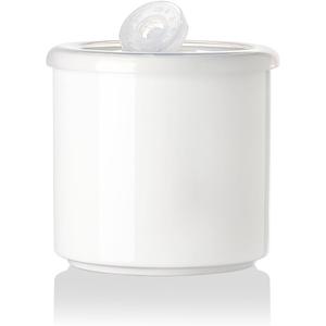 Sweejar Ceramic Food Storage Jar, Salt Container with Airtight Plastic Lid & Date Tracker, 16 Oz Kitchen Canisters for Flour, Rice, Sugar, Coffee, Spices, Pantry Organization (White)