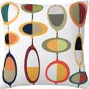 Mid-Century Throw Pillow Covers 20x20 Modern Linen Pillow Cases for Couch Bed Sofa Outdoor Decoration Square Pillow Cases