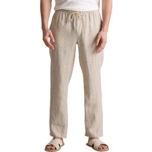 Men's Linen Blend Casual Pants, Lightweight Breathable Drawstring Summer Beach Pants (XL) Men's Linen Blend Casual Pants, Lightweight Breathable Drawstring Summer Beach Pants (XL)