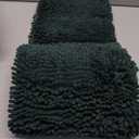 OLANLY Bathroom Rugs 30x20, Extra Soft Absorbent Chenille Bath Rugs, Rubber Backing Quick Dry, Machine Washable Bath Mats for Bathroom Floor, Tub and Shower, Home Decor Accessories, Blackish Green