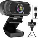 USB C Webcam for PC: 1080P HD Web Cam with Mic,Computer Camera with Privacy Cover & Tripod Stand for MAC Desktop Laptop, Wide Angle Webcam Pro Streaming Web Camera for Skype/Teams/Webex