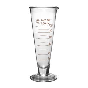 Professional Lab Graduated Measuring Cup with Spout 100ml Wide Mouth Glass Conical Beaker Thickened Borosilicate Beaker Heat Resistant (100ml) Transparent