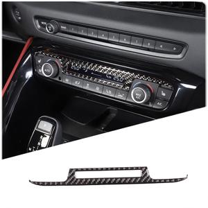 Soft Carbon Fiber Air Conditioner Switch Panel Trim Frame Compatible with Toyota Supra GR A90 A91 MK5 2019-2025, Center Console AC Panel Decoration Frame Trim, 1PCS (Black)