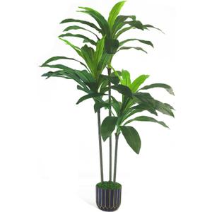 Artificial Plants Indoor - 4ft Artificial Dracaena Tree - Fake Tree Realistic Fake Indoor Plant with Zero Maintenance for Home and Office Decor Sonvviky