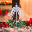 DECORKEY Christmas Lanterns Decorations Outdoor&Indoor, 2PCS Andrew Candle Holders with LED Candle, Pine Cone&red Berry Wreath, Decorative Lanterns for Porch Centerpiece Table Decor Gift