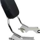 YHMOTO Detachable Sissy Bar Upright Backrest With Docking Hardware Kit Fit For Harley Softail FLDE FLHC FLHCS FLSL FXBB and FXST models 2018-2024 (Chrome)