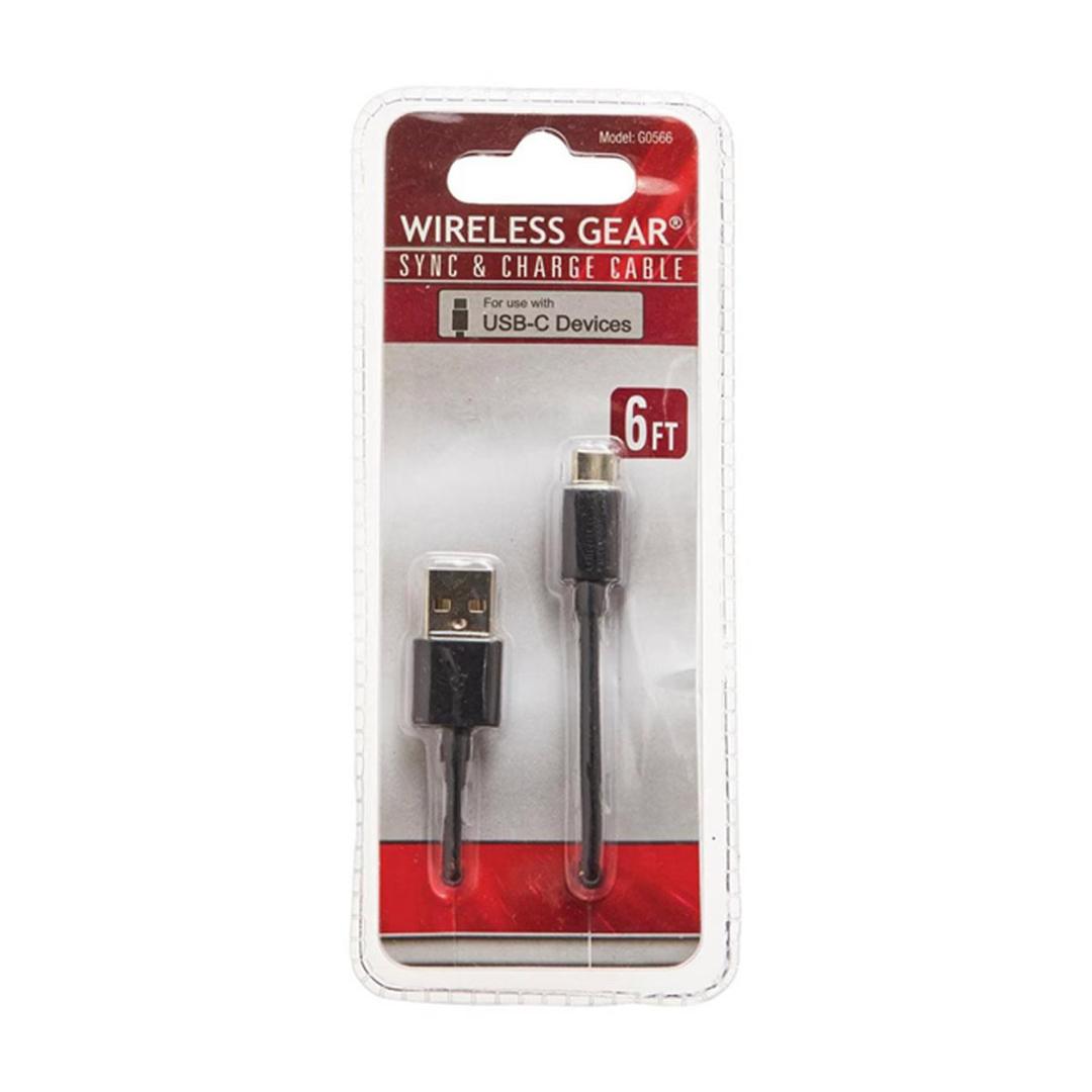 Wireless Gear Sync & Charge Cable 6 ft. 2 Pack