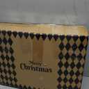 9FT Lighted Christmas Garland Battery Operated with Red Berries & Pine Cones, Outdoor Christmas Garland for Stairs, Artificial Prelit Christmas Galands with Lights