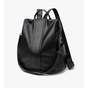 PINCNEL Women Backpack Purse Waterproof Nylon Anti-theft Rucksack Lightweight Shoulder Bag, Medium, Black