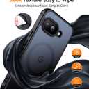 2 x Designed for Magnetic Google Pixel 9A Case,[Compatible with MagSafe] [Military Grade Drop Protection] Slim Translucent Matte Shockproof with Anti-Fingerprint Phone Case 6.3"-Black