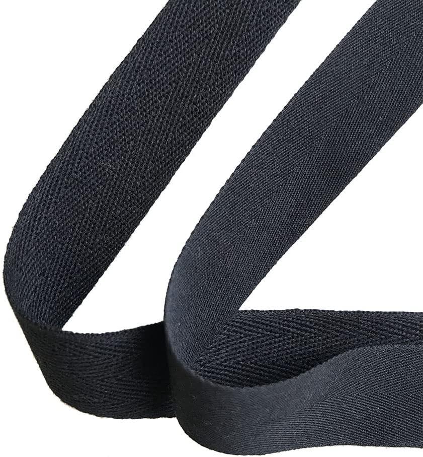 Over Kleshas Soft and Fine Cotton Twill Tape (Black, 3/4")