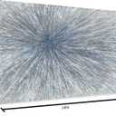 Yihui Arts Hand Painted Abstract Boho Sun Wall Art in Light Blue and White - Textured Painting for Living Room, Bedroom or Bathroom Decor - Picture-Perfect Artwork, 24"L x 16"W