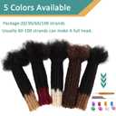 Viovian 0.6cm Dread Extensions Human Hair 14 Inch 60 Strands Ombre Loc Extensions Human Hair Dreadlock Extensions for Men Color 1b/27