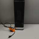 Dumos 24inch Space Heaters for Indoor Use, Portable Heater with 3 Light Colors, Adjustable Thermostat with Remote, Tip-over Protection Up to 95F, 60Oscillation (New Black)