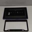 Strass Double License Plate Frame Set, Glass Rhinestones, Stainless Steel, for Dazzling Car Owners, Silver, Standard Size, Set of 2