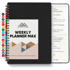 2026 Planner. 8.5" x 11" Spiral-Bound Weekly, Monthly and Daily Planner - Organize All 52 Weeks - Increase Productivity and Get Organized - Productivity Store (Black)