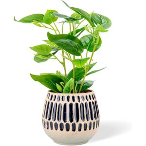 Ceramic Planter 4 Inch Plant Pots Indoor Outdoor Succulent Plant Pot Flower Pots Mid-Century Planter Ceramic Pot