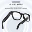 Smart Glasses Real-Time Translation Powered AI Chat Assistant, 8MP Camera 3200W Pixels 1080P Video, 32GB Storage, 40-Min Fast Charge 120H Standby, Dual Mics Speakers