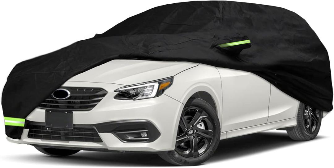 YIXIN Waterproof Car Cover for 2014-2026 Subaru WRX Car Cover Custom Fit 100% Waterproof Windproof & Single Door Zipper Bands for Snow Rain Dust Hail Protection