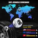 XTOOL TPMS Sensors TS100, 315/433 MHz 2-in-1 Tire Pressure Monitoring Sensors for TP150, Metal Screw-in Valves, (1 Pair)