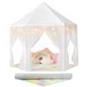 Senodeer Princess Tent for Girls Indoor: with Star Lights - White Play Tent for Kids, Girls Toys for Indoor Princess Games