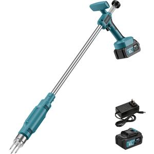 Weed Puller Tool,Electric Stand Up Weed Puller Tool, 21V Battery Powered w/ 1pcs 3000mAh,Heavy Duty 3-Claw Steel Root Weeder,for Dandelion Lawn Garden YardBlue