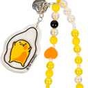 iFace Hello Kitty and Friends Beaded Wristlet Universal Phone Charm Strap - Cute Wrist Chain Lanyard Aesthetic Decor Strap for Cell Phone Camera Keys AirPods Keychains (Gudetama)