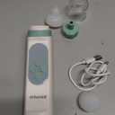 Electric Nasal Aspirator for Baby, Nose Aspirator for Toddlers, Waterproof Baby Nose Sucker, Nose Cleaner with 3 Silicone Tips, Adjustable Suction Level, Music and Light Soothing Function, Green