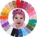 25PCS Baby Nylon Headbands Soft Hairbands Hair Bow Elastics for Baby Girls Newborn Infant Toddlers Kids (25colors)