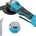 4-1/2 Inch Cordless Angle Grinder Compatible with Makita 18V Battery, High-Power Brushless Motor Electric Grinder Tool with Digital Display for Cutting, Grinding, Sanding, and Polishing Metal